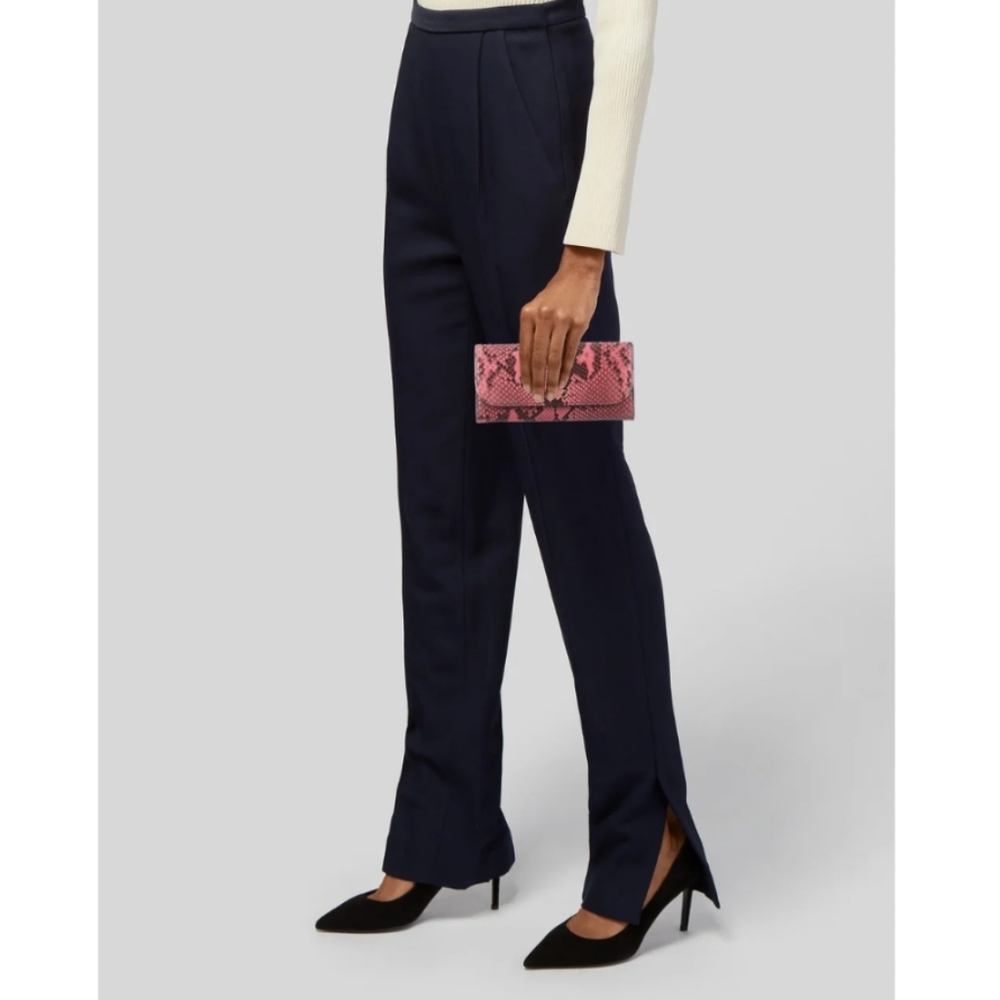 100% Authentic Burberry Pink/Black Python Halton … - image 2